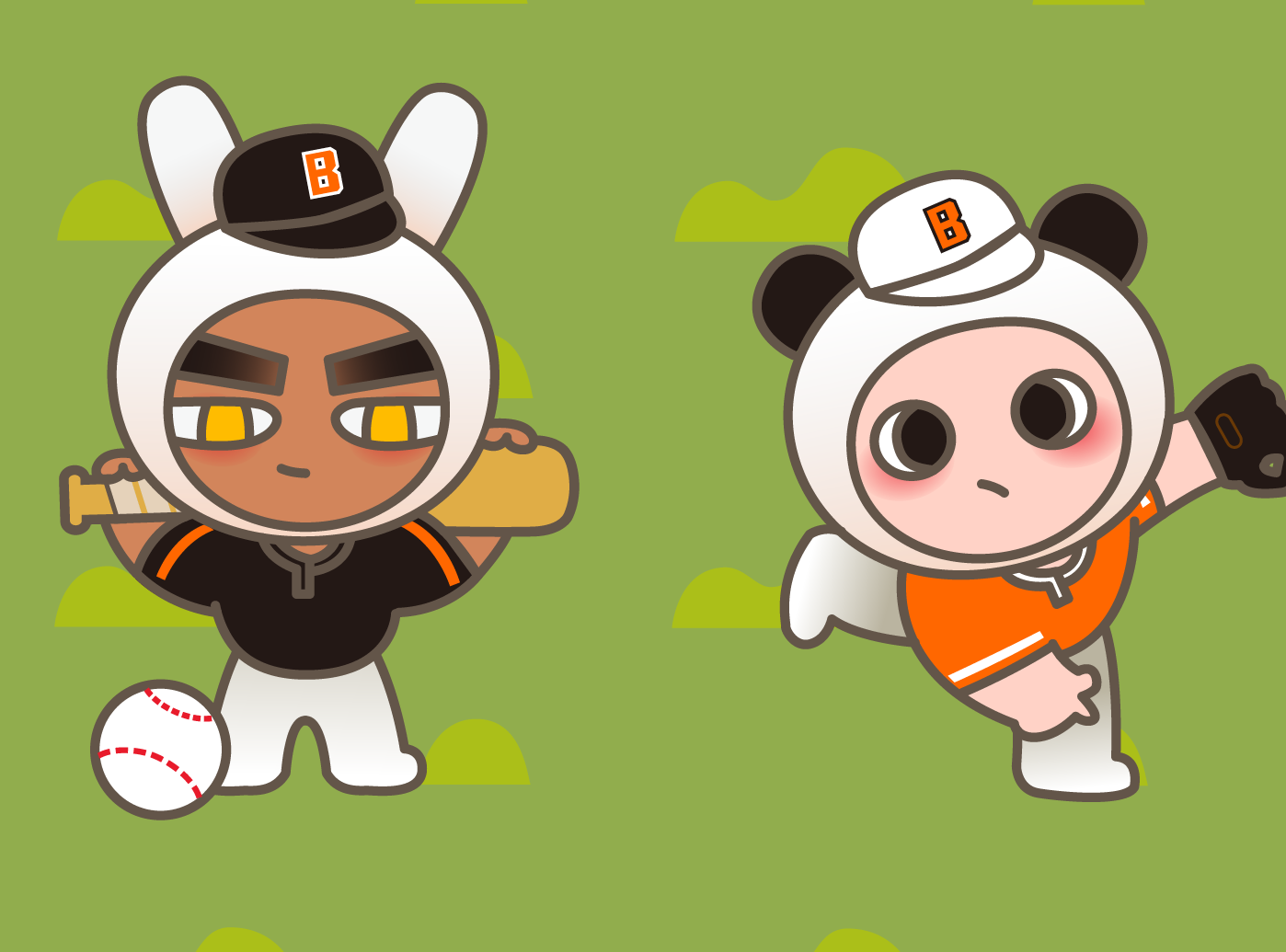 微信表情之打棒球的圆仔