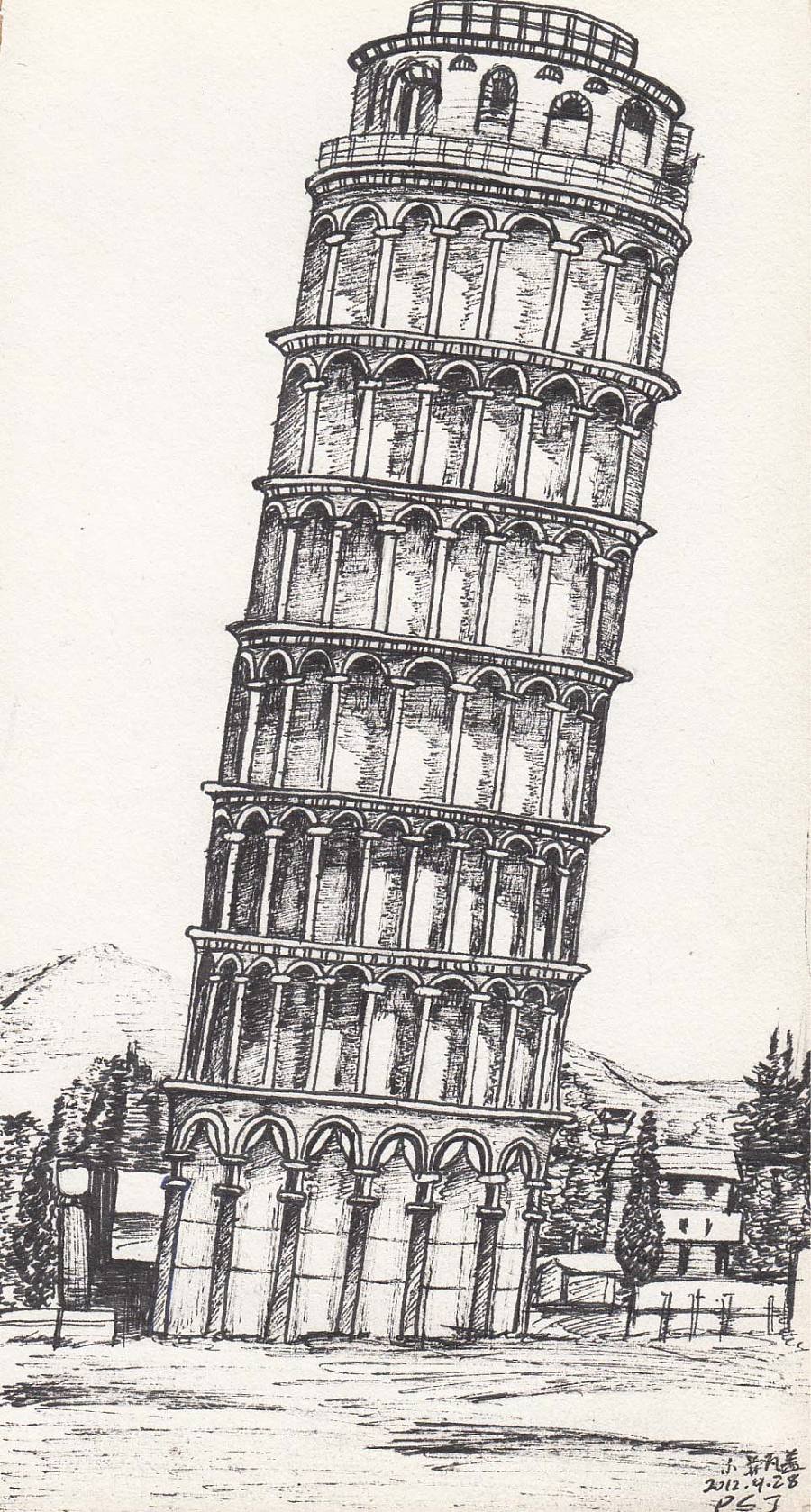 比萨斜塔是意大利比萨城大教堂的独立式钟楼,位于意大利托斯卡纳省