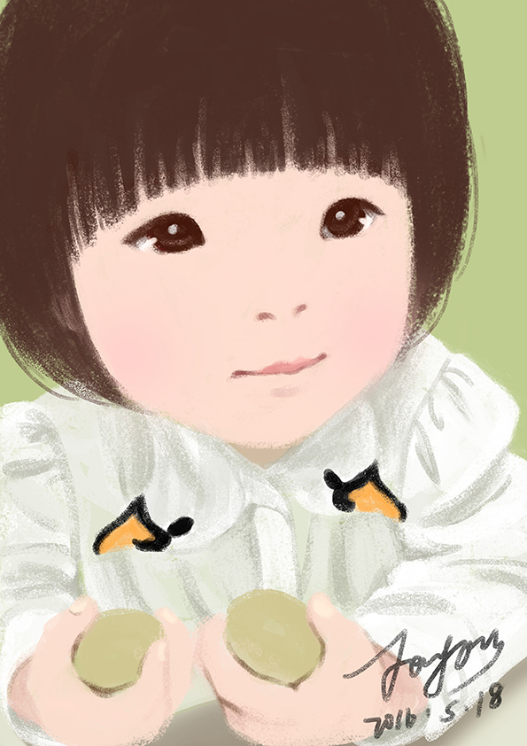 黄小茗 是妈妈心目中的小公主|绘画习作|插画|欢