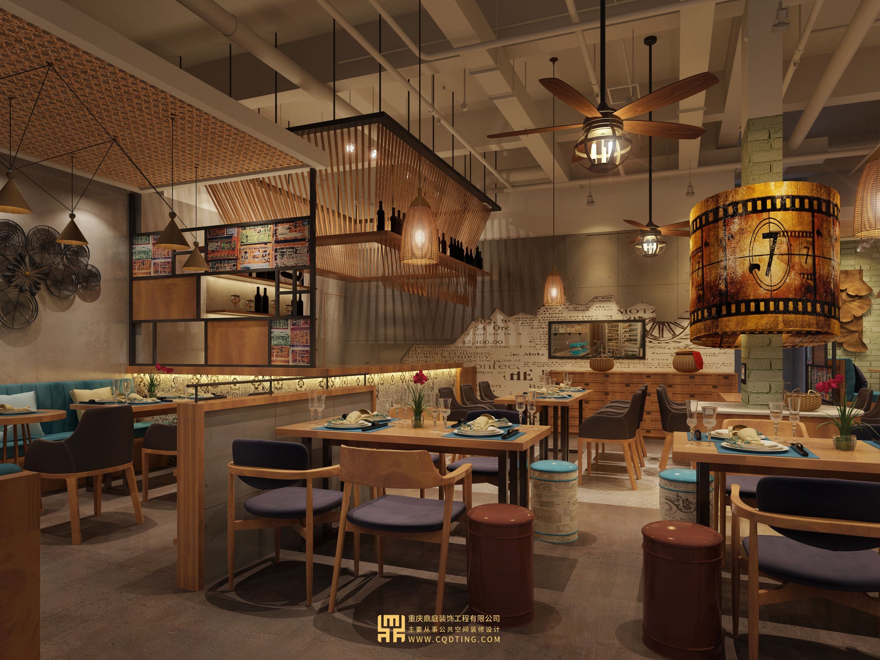重庆西餐厅装修设计/西餐厅设计规划/西餐厅案例效果图