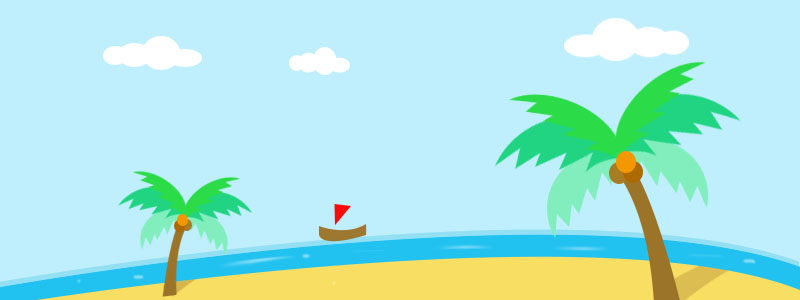 按钮大海椰子树|Banner\/广告图|网页|遇见夏天 