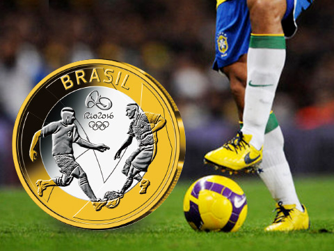 里约奥运纪念币,奥运会|海报|平面|饥饿的小恐龙
