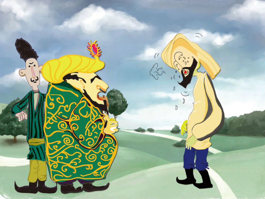 阿凡提的故事-种金子|涂鸦\/潮流|插画|wtjiang - 原