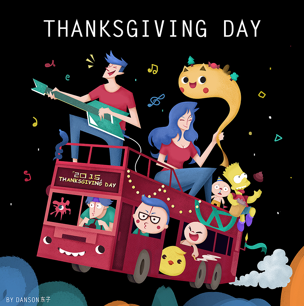 感恩节大游行,happy thanksgiving day!