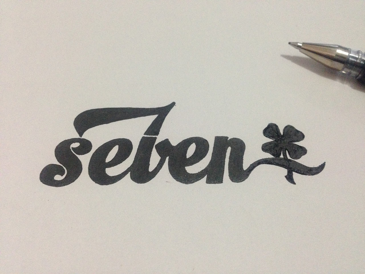seven|平面|字体/字形|七七的夏天 - 原创作品 - 站酷