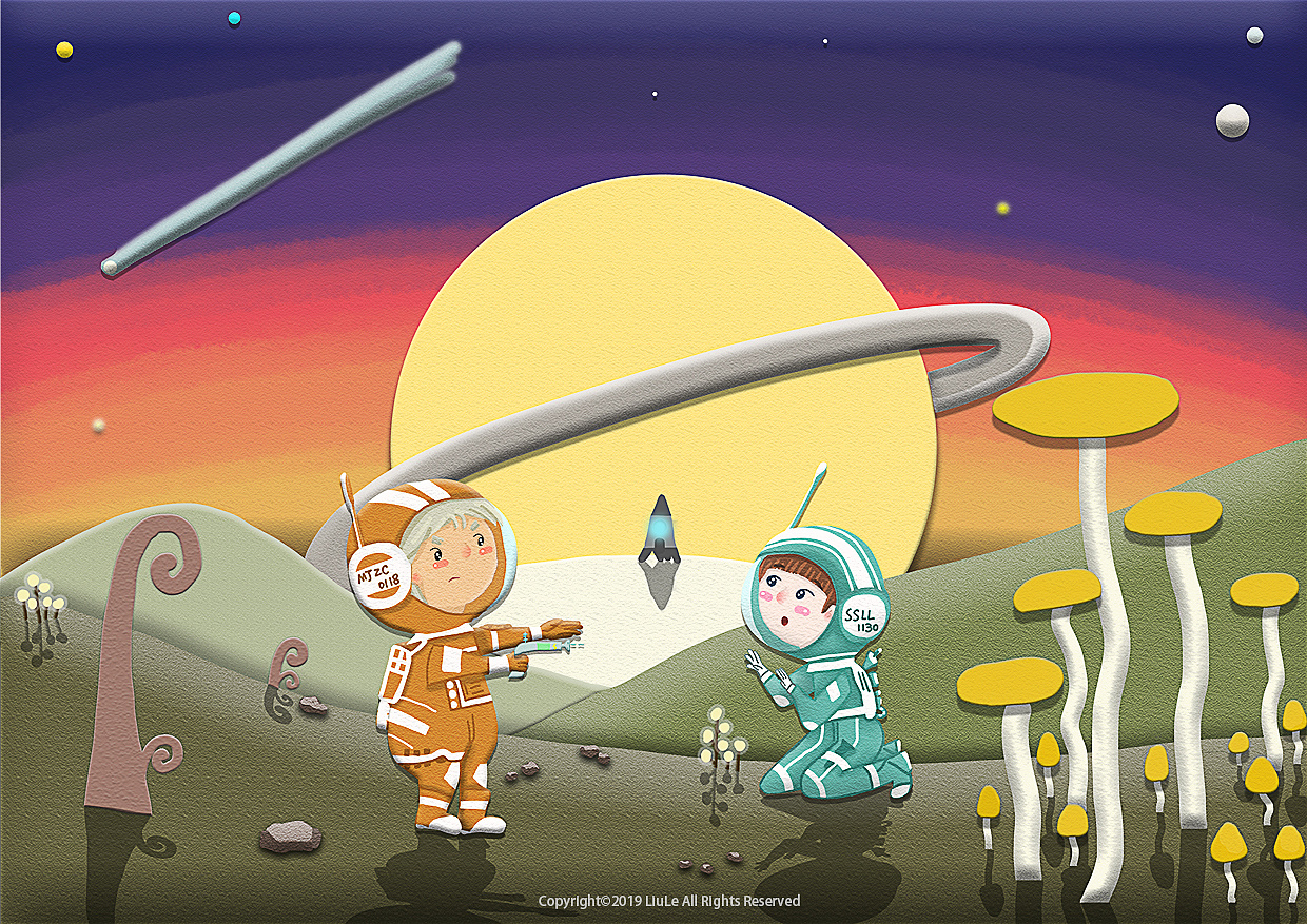 太空故事儿童插画绘本      