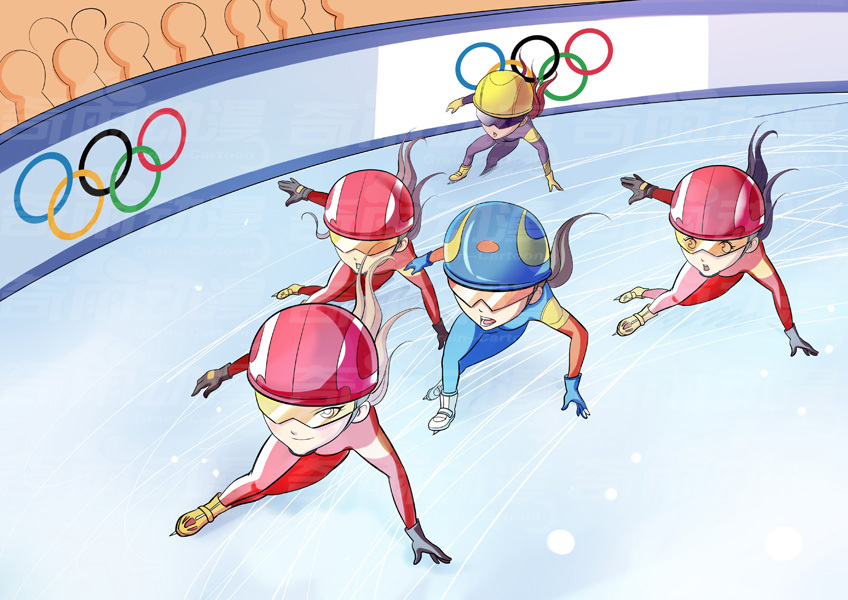 商业插画-宣传漫画-2022年北京冬奥会宣传插画