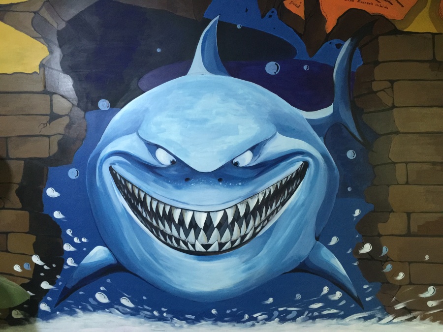 墙绘 鲨鱼 布鲁斯 《海底总动员》 大白鲨 公司