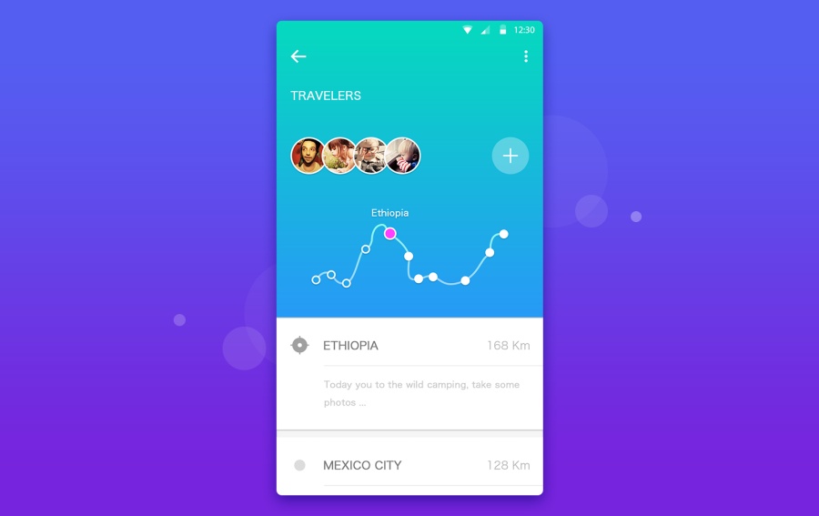 旅行记录|移动设备\/APP界面|UI|小胳膊儿 - 原创