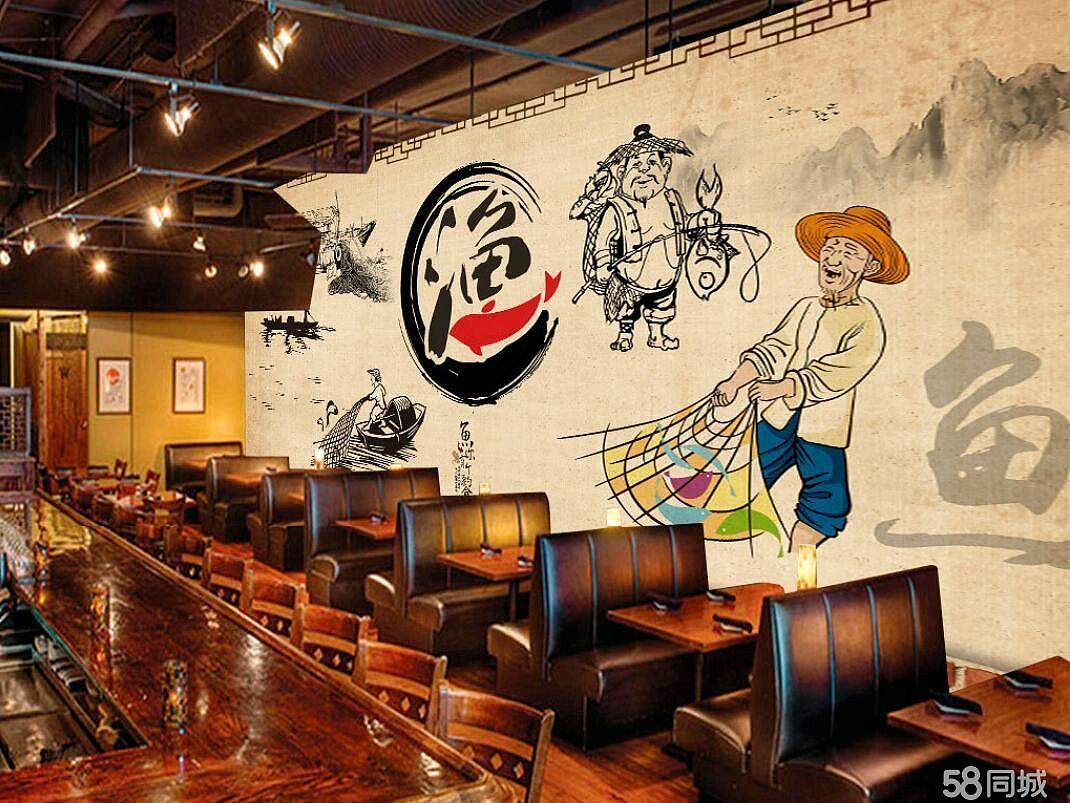 亳州饭店餐厅墙绘彩绘墙体彩绘喷绘手绘