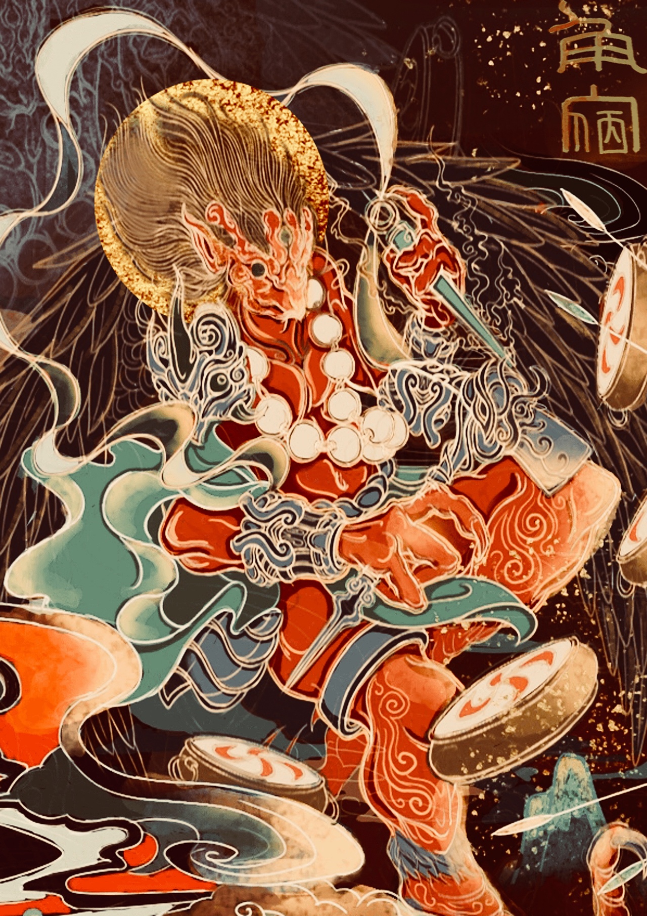 中国神祗——雷公电母的插画创作