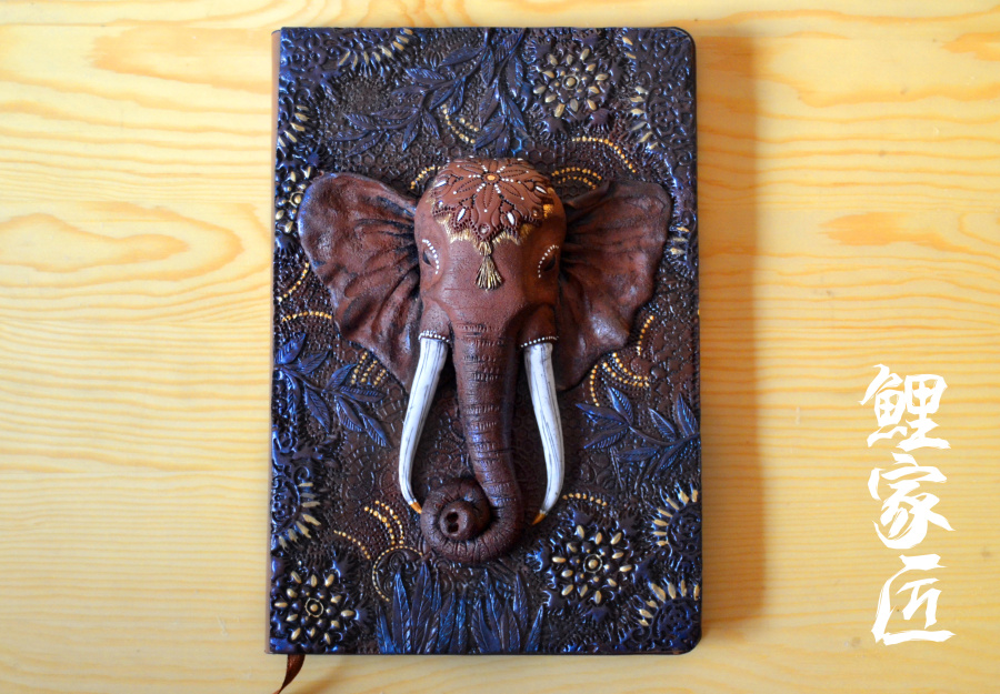 《手办本》软陶手工艺品 大象|工艺品设计|手工