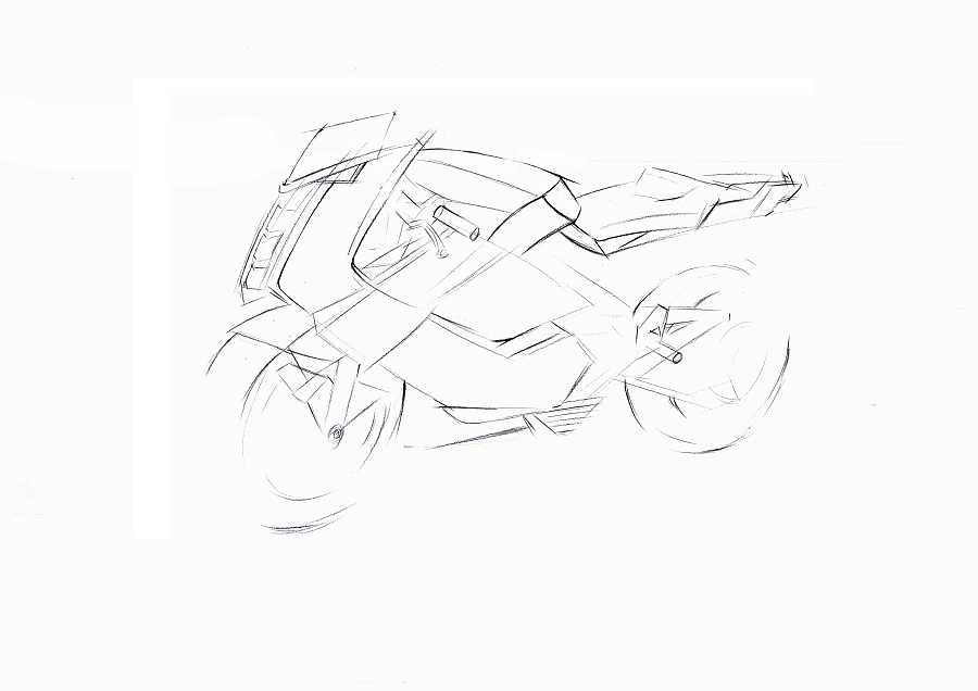 摩托车手绘步骤图|交通工具|工业\/产品|智绘阁 