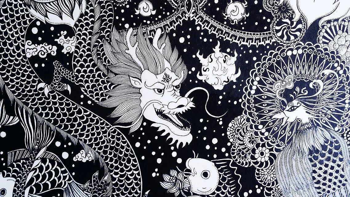 龙凤呈祥|插画|商业插画|时尚彩妆小鱼老师 - 原创作品 - 站酷 (ZCOOL)