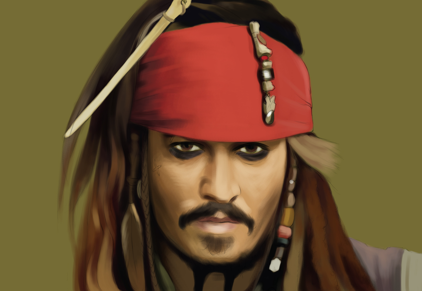 教你电脑PS涂鸦:加勒比海盗4|插画|插画习作|野