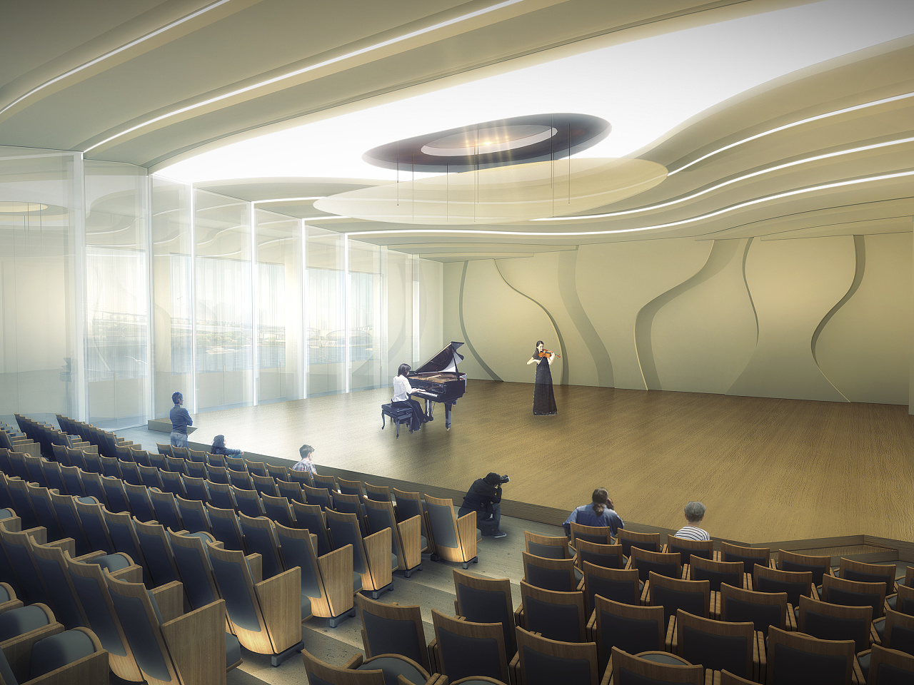 中国爱乐乐团音乐厅-建筑可视化