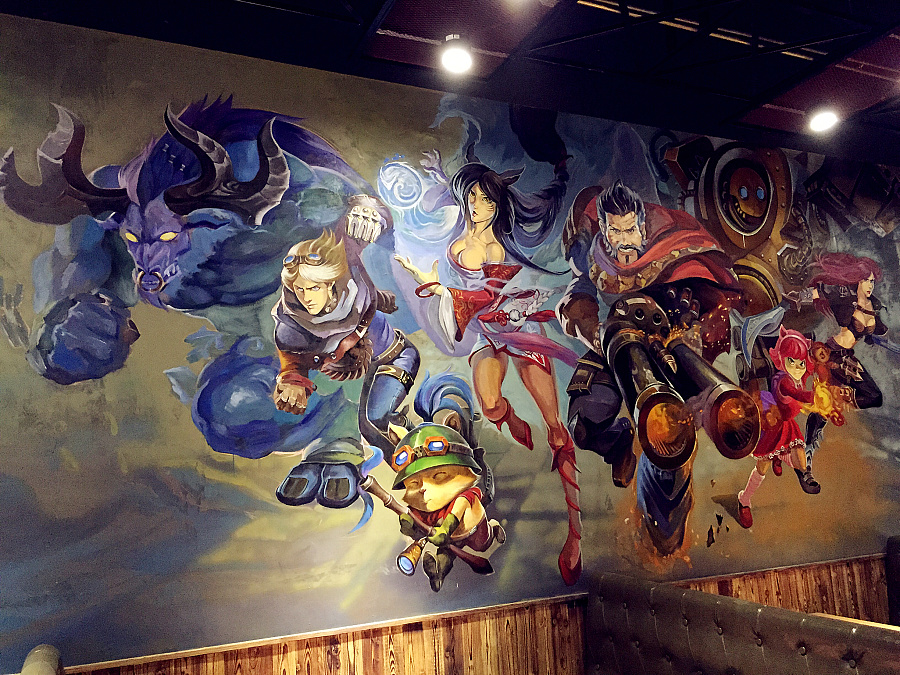 钢铁侠3D立体画+LOL英雄联盟手绘墙|墙绘\/立