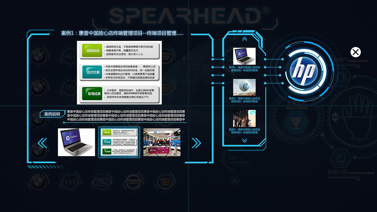 华谊嘉信集团对外展示互动大屏项目|工业\/产品