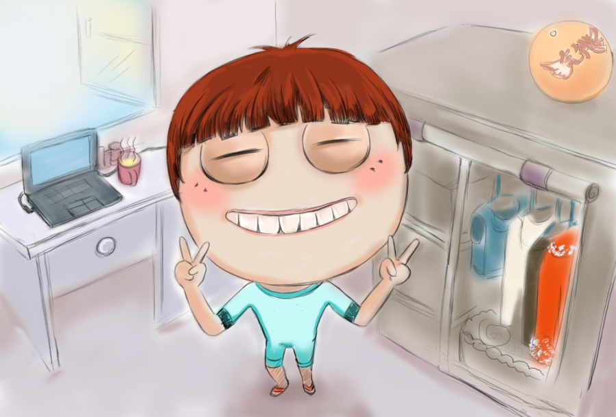 宅女的生活漫画|商业插画|插画|瑶ula - 原创设计