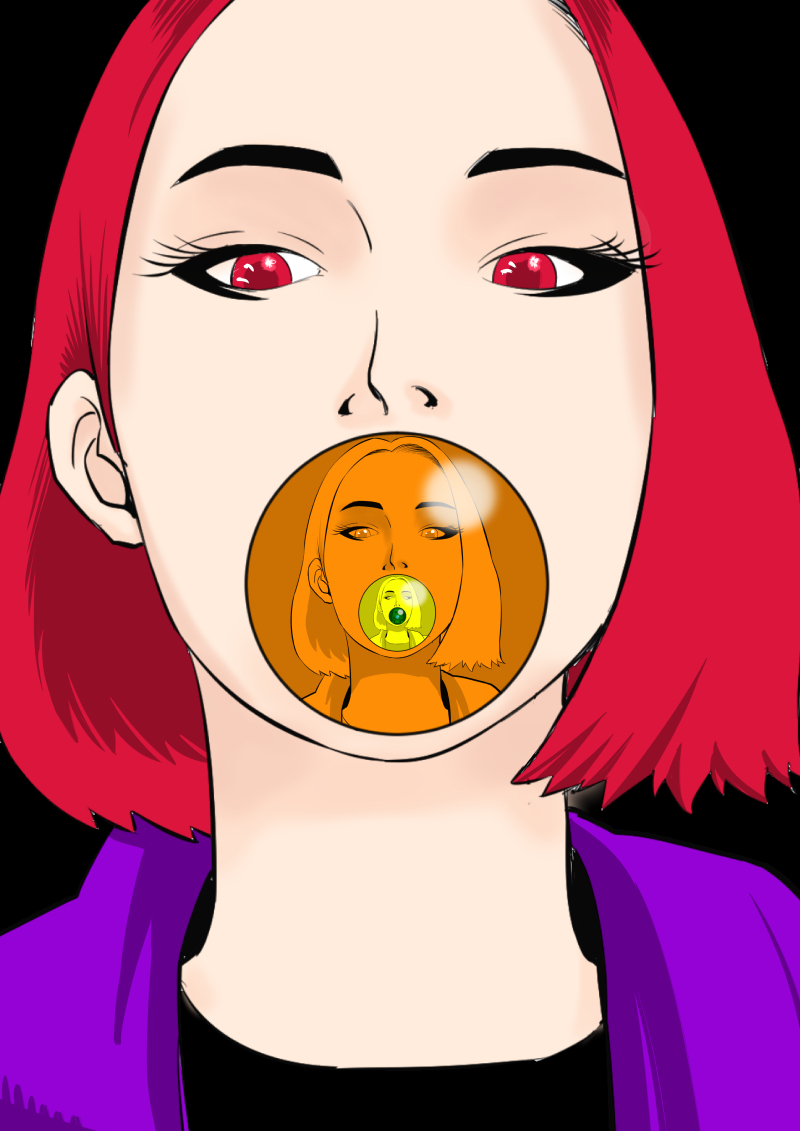 泡泡糖|单幅漫画|动漫|李死不远 - 原创设计作品