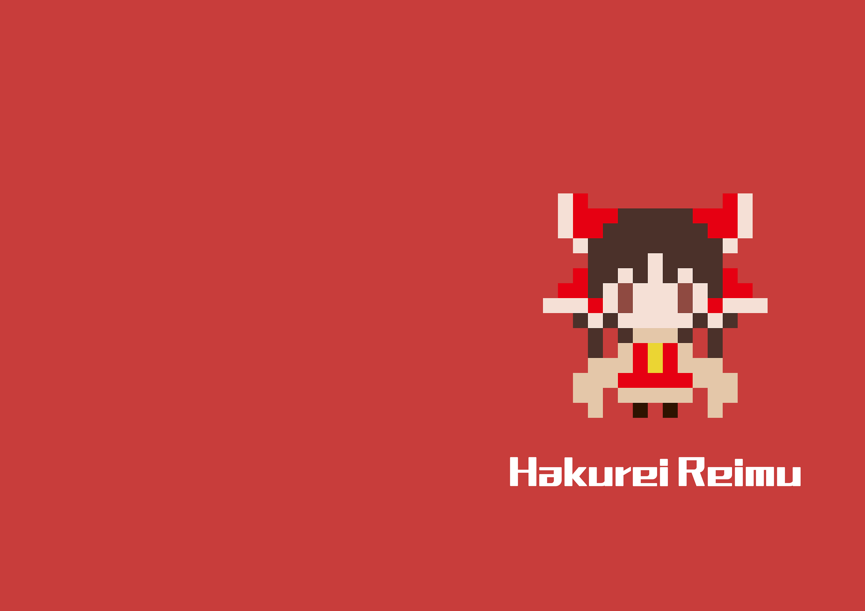 博丽灵梦像素画|插画|像素画|Zeeis - 原创作品 