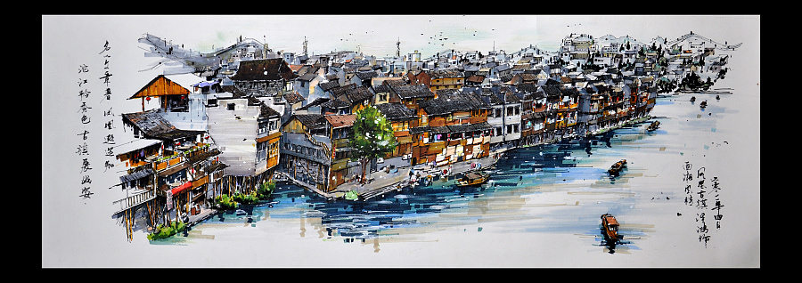 马克笔 风景速写(1)|速写|纯艺术|谭泽鸿 - 原创设计作品 - 站酷 (ZCOOL)