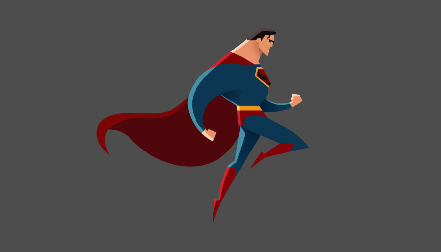 超人|商业插画|插画|咬草莓的猫 - 原创设计作品