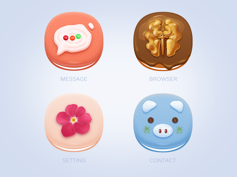 macaron icon|图标|UI|张三土 - 原创设计作品 - 站