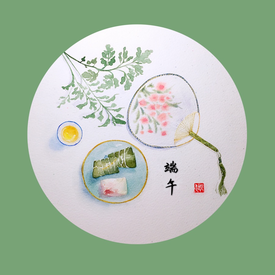端午节快乐|绘画习作|插画|娜娜贝 - 原创设计作