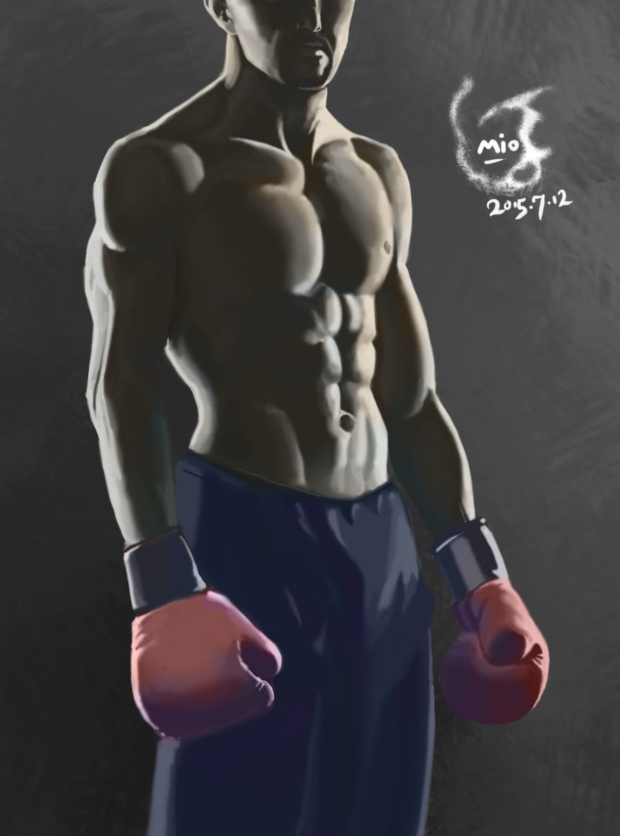 人物速涂:Boxing man|绘画习作|插画|猫小凡 - 原
