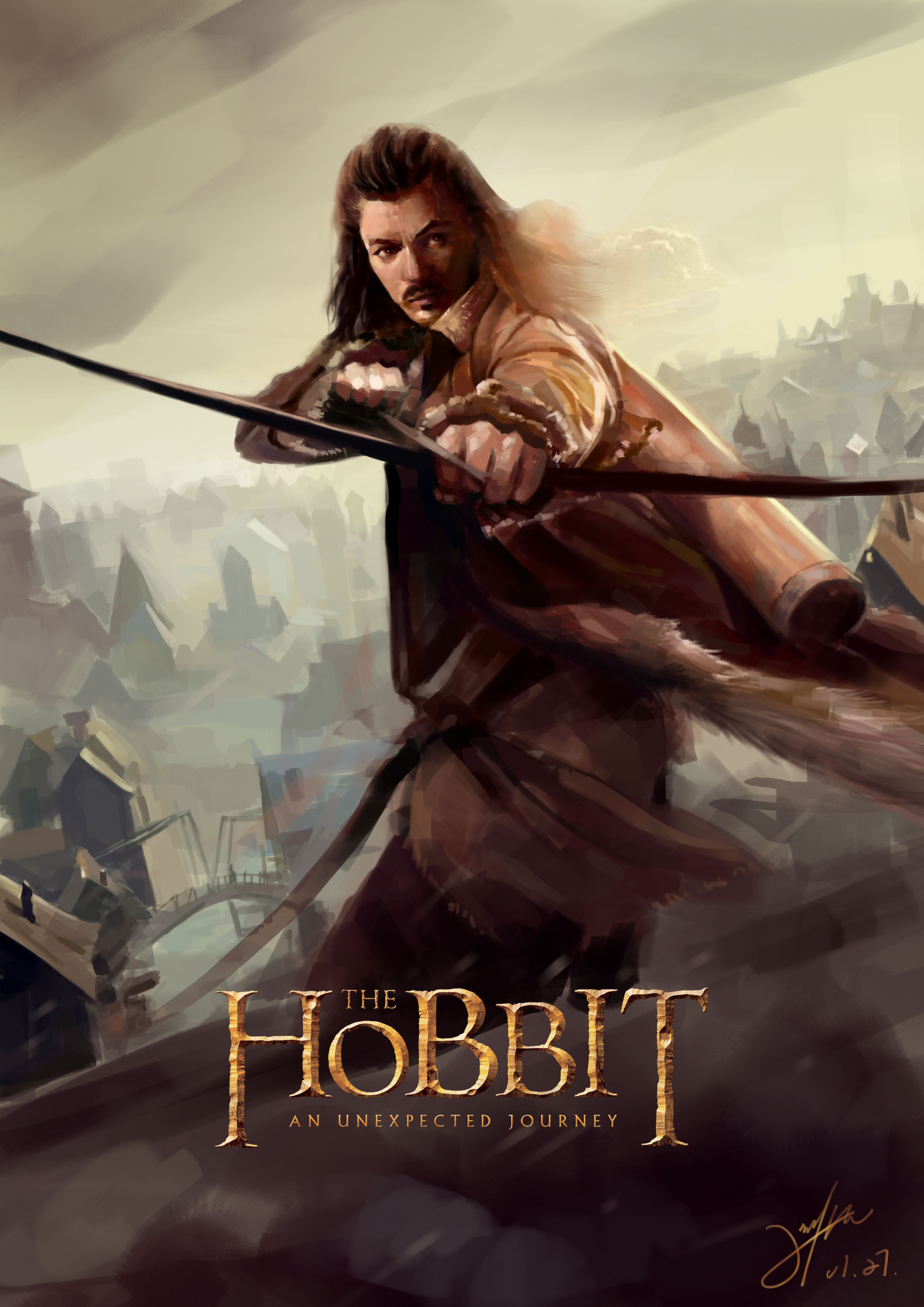 霍比特人3|插画|插画习作|xiaozero - 原创作品