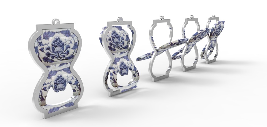 包头博物馆纪念品设计--青花启瓶器|礼品\/纪念