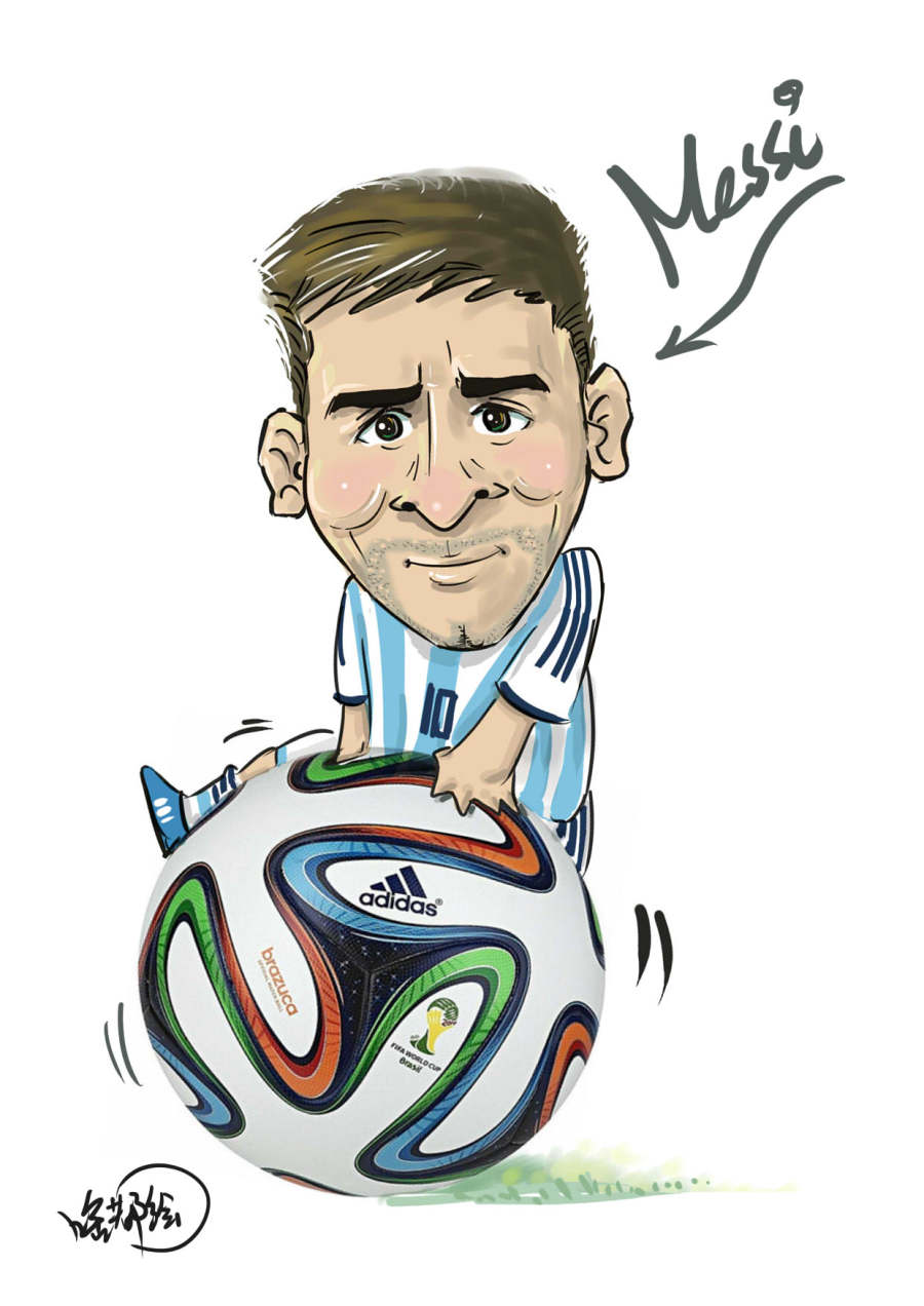 巴西世界杯时随手画的一些球星|其他绘画|插画