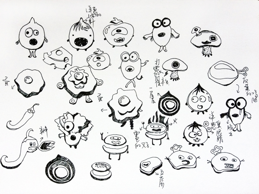 垃圾食品小怪物入侵人体|图形\/图案|平面|歪米粒