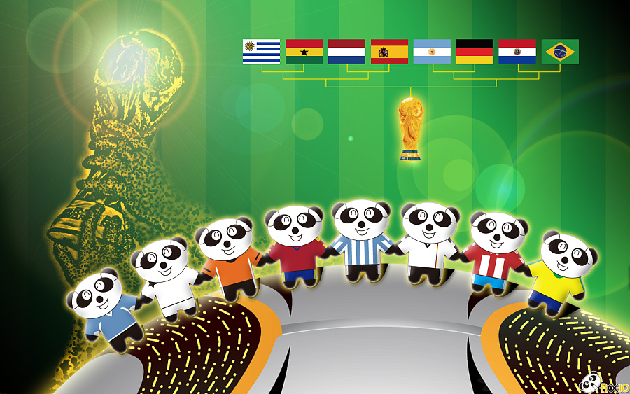 熊猫世界杯壁纸--八强诞生|桌面背景\/壁纸|UI|ro