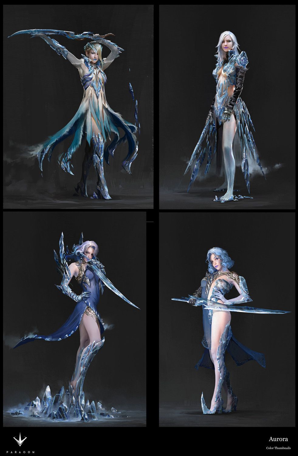 《虚幻争霸》冰雪女王欧若拉aurora角色设计