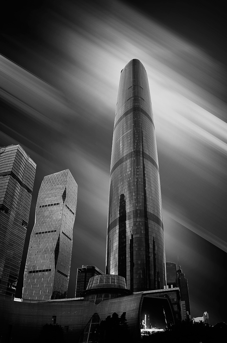 广州珠江新城 城市建筑黑白摄影|环境\/建筑|摄影