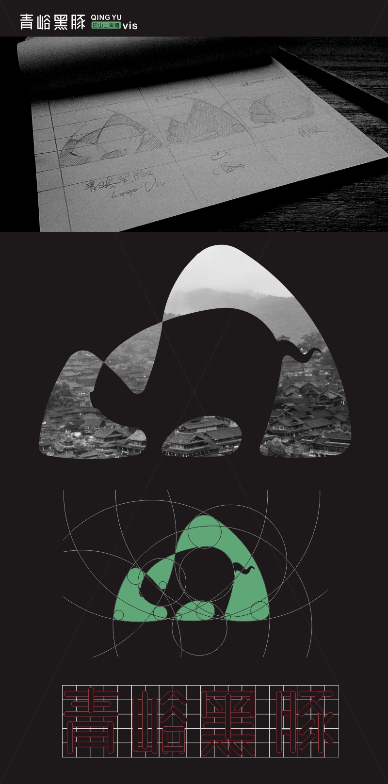 青峪黑豚品牌logo|VI\/CI|平面|BIUBIU已经被注册