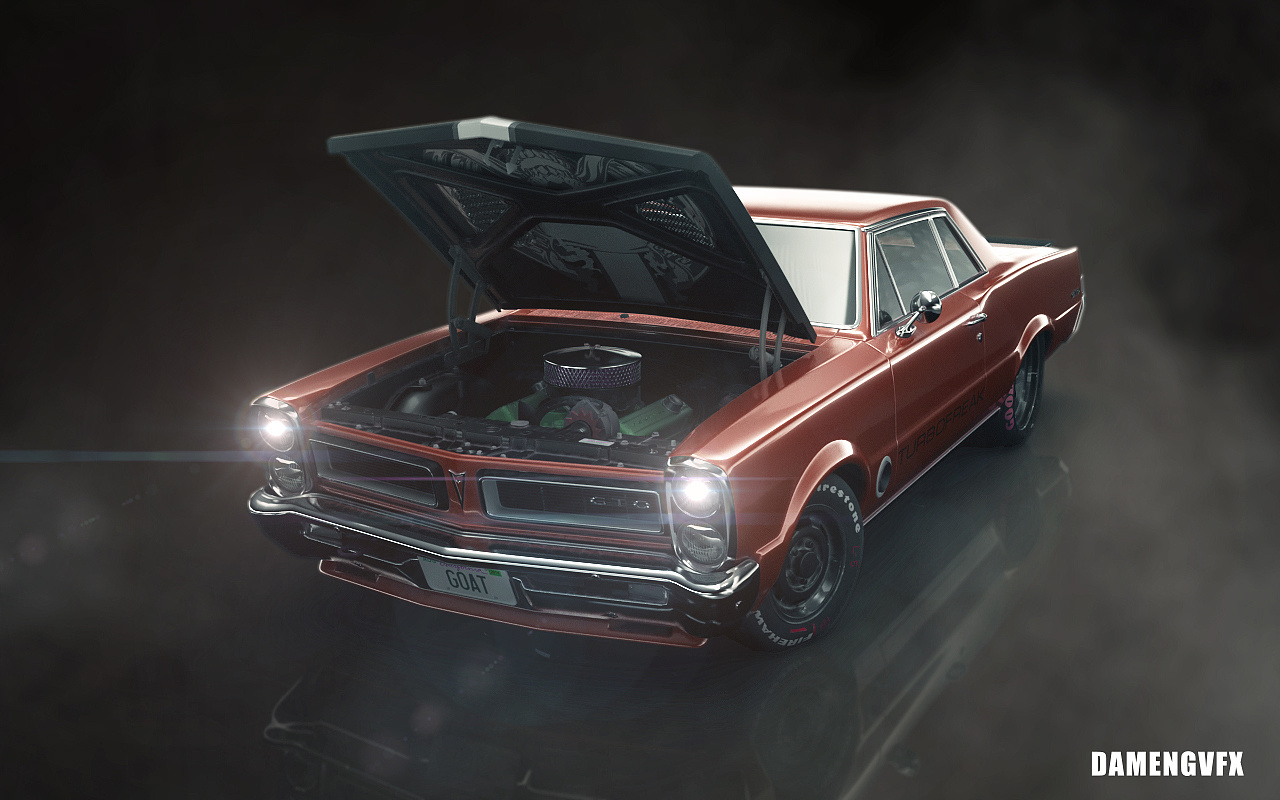 庞蒂克GTO渲染图|三维|机械\/交通|xsy2xll - 原创