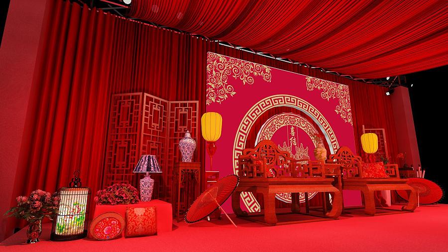 新中式婚礼|舞台美术|空间\/建筑|Leihuali - 原创设
