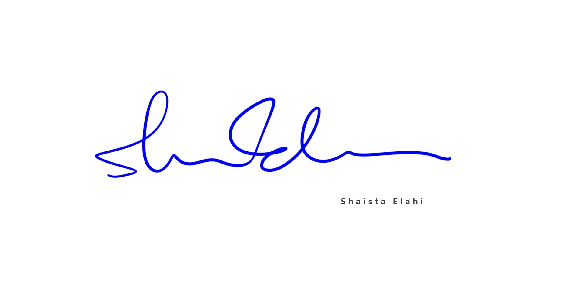 英文签名设计案例丨shaista elahi近百种签名设计方案