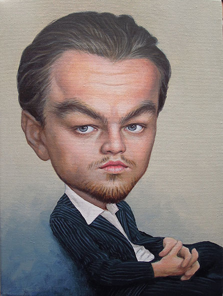 朱自尊演艺明星漫像系列:莱昂纳多|肖像漫画|动