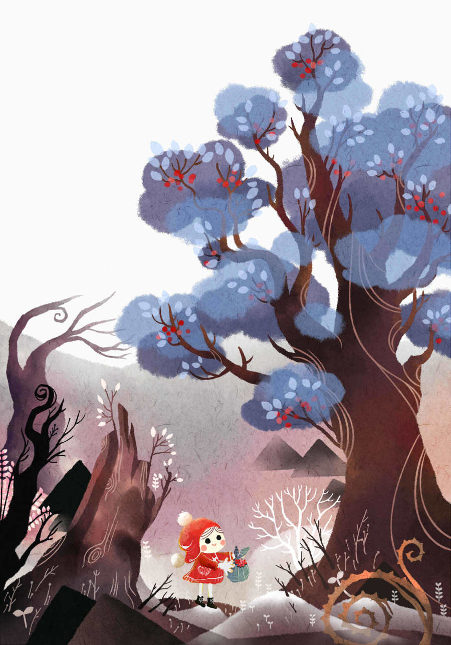《小冬青树之歌》|儿童插画|插画|德拉曼鱼 - 原