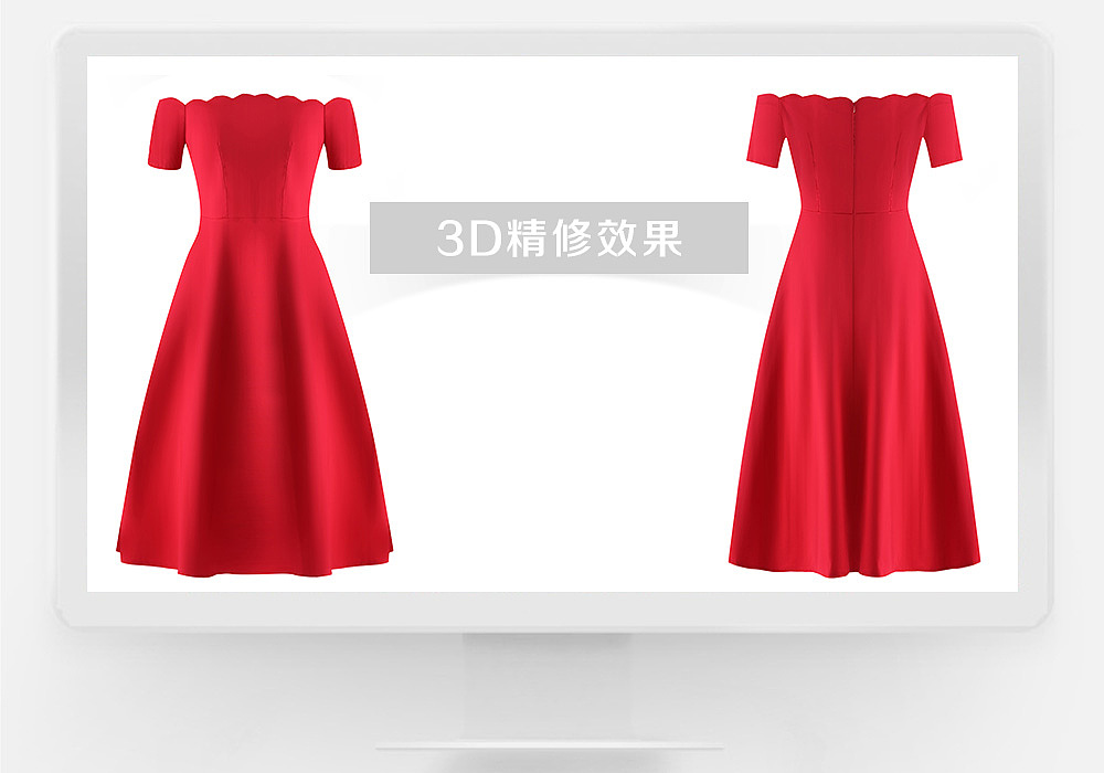 女装礼服 3D透视效果精修|服装|正装\/礼服|yang