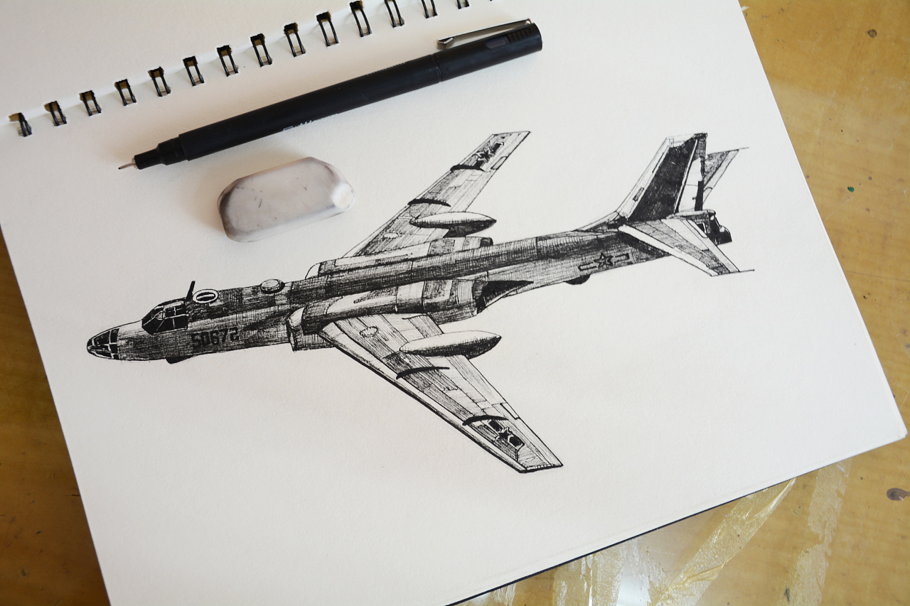 一些军事题材飞机手绘