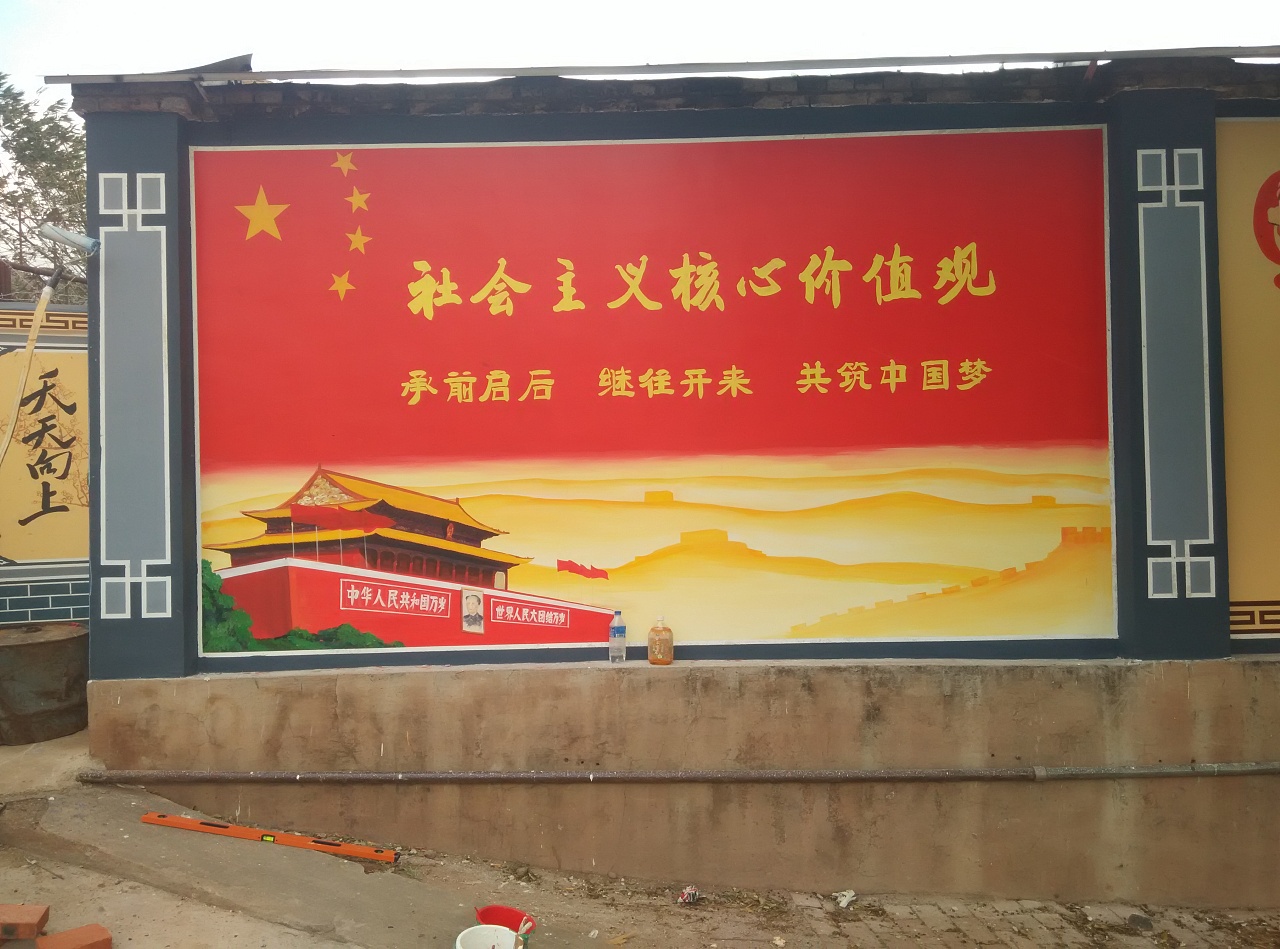 云南校园文化墙体彩绘手绘墙画昆明校园文化建