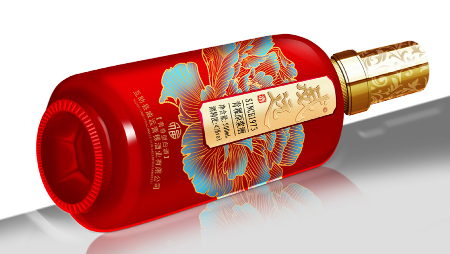 白酒包装设计,酒包装设计公司,蓝莓酒包装设计