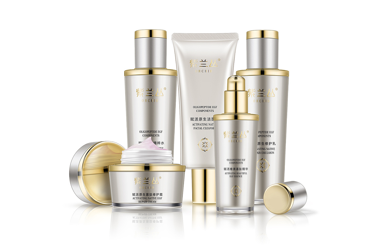 化妆品精修 金属反光材质