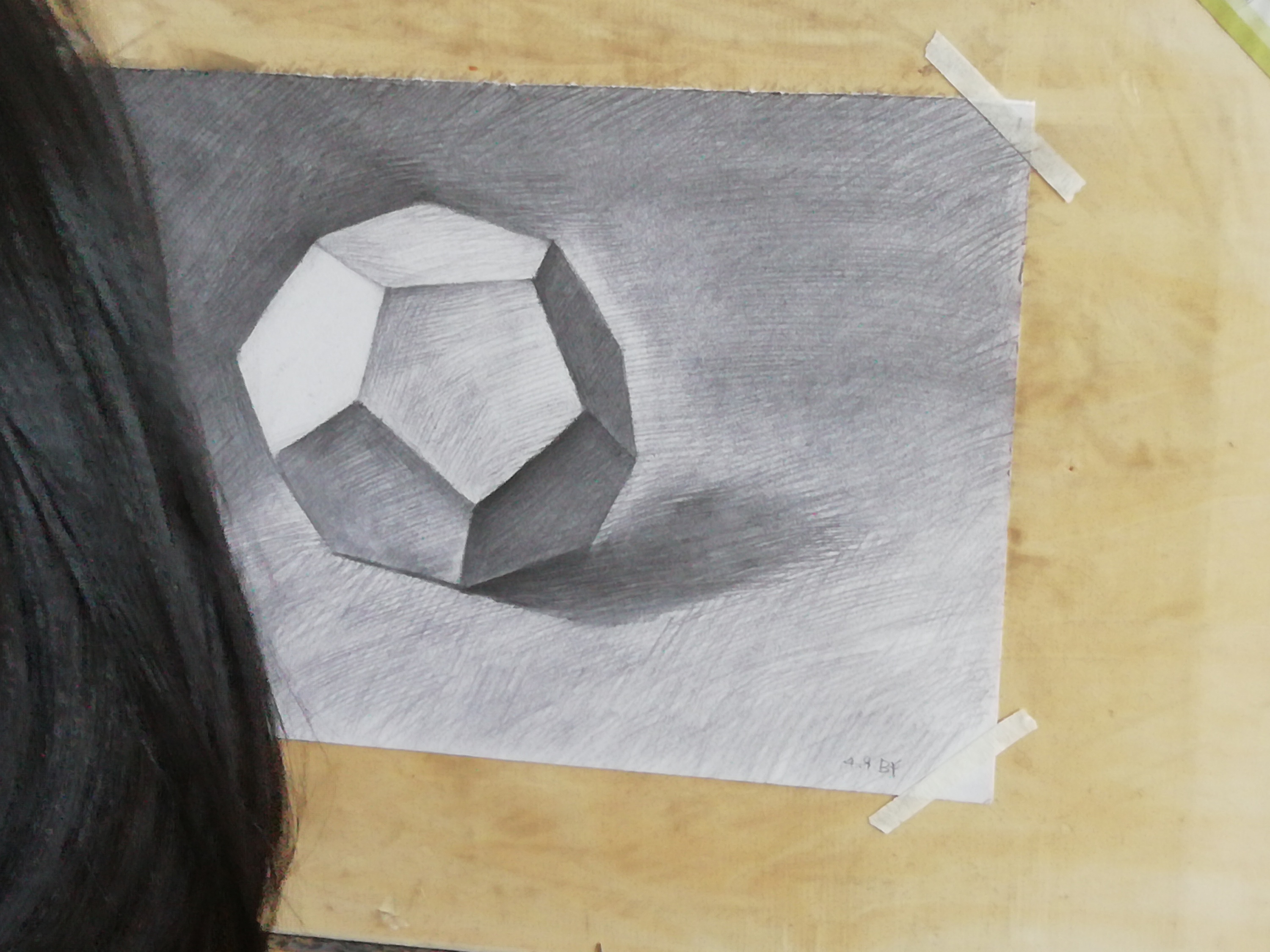 素描石膏几何体|纯艺术|素描|艺博乐创意袁博 - 临摹