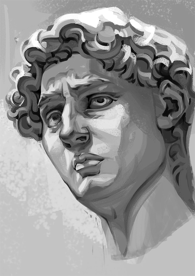 原创石膏像大卫文艺术